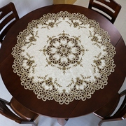 大圆桌布布艺欧式美式中式圆形刺绣花镂空餐桌垫茶几盖巾家用台布