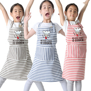 幼儿园儿童卡通围裙画画衣烘焙围裙，小孩子厨师帽套装早教