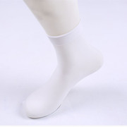 120d白色短丝袜男女不透肉，直板加厚天鹅绒短袜堆堆袜四季短筒黑色