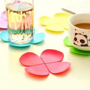 创意立体花朵形防烫硅胶杯垫 可爱浪漫防滑咖啡垫 杯子垫隔热垫