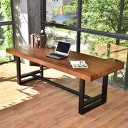 书桌简约现代美式实木电脑桌会议桌餐桌长桌写字台桌子台式办