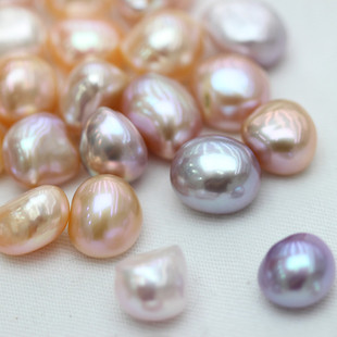 巴洛克天然淡水珍珠散珠diy彩色不规则异形珍珠裸珠