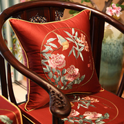新中式古典青花瓷抱枕绣花沙发靠垫套含芯汽车腰枕床头软包大靠枕