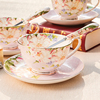 英式骨瓷咖啡杯碟勺套装欧式下午茶具创意陶瓷简约家用红茶杯高级