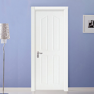 白色木门室内套装门实木复合烤漆房门卧室门 木门室内门套装门