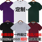 个性班服定制T恤空白广告衫文化衫团队工作服DIY衣服印字烫画LOGO