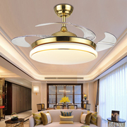 定制吊扇灯餐厅隐形扇卧室现代简约时尚电扇灯变频52寸客厅风扇灯