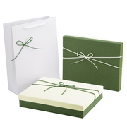 盒空盒子围巾睡衣绿礼盒，高级感小众包装盒生日围巾礼物盒