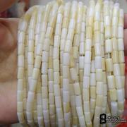 天然海竹仿珊瑚细管珠 3*7mm白色直管柱散珠 diy手工饰品配件