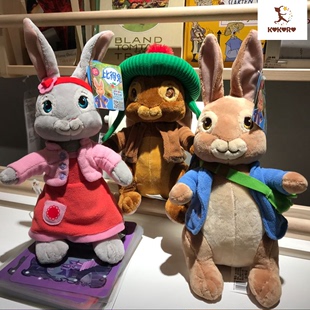 正版彼得兔毛绒玩具比得兔本杰明短尾莉莉兔子公仔儿童礼物