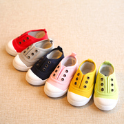 春秋季儿童帆布鞋男童女童板鞋，小童宝宝懒人，鞋子1-3岁2一脚蹬球鞋