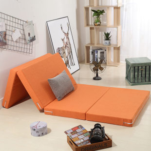 加厚高密度海绵床垫可折叠榻榻米地铺单人午睡垫子办公室便携