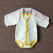 春夏外贸出口日本宝宝长袖纯棉，对开扣连身衣新生，婴儿爬服28