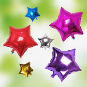 铝膜五角星气球5寸10寸多色节日生日派对，婚礼商场学校幼儿园装饰