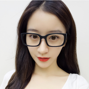 韩国韩版复古豹纹装饰彩色眼睛，全框个性眼镜框架男女士潮流无镜片