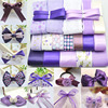 紫色丝带套餐手工diy蝴蝶结，发夹发饰头饰，新手材料包饰品配件套装