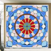 欧式吊顶蒂凡尼玻璃彩色贴膜，磨砂酒店ktv橱窗，装饰透光不透明贴纸