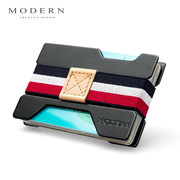 德国MODERN铝制钱夹防盗刷卡夹金属钱包银行信用卡盒创意时尚潮