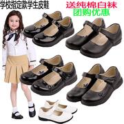 女童学生黑色皮鞋儿童表演出单鞋，中大童礼服，鞋公主花童鞋