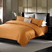 100支高端纯色贡缎埃及棉，四件套床单床笠式全棉床上用品