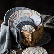 华孚日式文艺棉线垫子创意个性餐垫手工编织隔热垫碗垫杯垫锅垫子