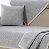 灰色纯棉棉麻沙发垫四季通用沙发套罩盖巾盖布坐垫子北欧简约现代
