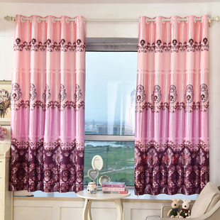 窗帘成品飘窗短帘半帘半遮光布卧室(布卧室，)阳台窗帘2米高可定制