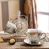 欧式骨瓷陶瓷咖啡杯套装，小奢华咖啡杯，套具简约家用茶杯马克杯水杯