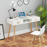 实木北欧书桌现代简约欧式家用美式学生台式电脑小桌子卧室个性