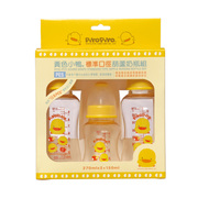 黄色小鸭标准口径奶瓶标口防爆奶瓶适配新安怡标口耐高温