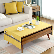 茶几桌布布艺棉麻小清新中式防水长方形，桌垫电视柜盖布餐桌布