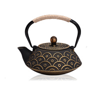 生铁壶牡丹壶烧水壶带过滤网无涂层煮茶壶功夫茶具手工日式铸铁壶