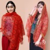 印度巴基斯坦尼泊尔手工纱丽头巾裹巾新疆民族风超大披肩新娘亮片