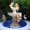 大型欧式花园庭院流水喷泉，鱼池天使雕塑，摆设阳台风水摆件饰品家居