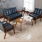 客厅实木休闲沙发椅，北欧小户型布艺沙发组合现代简约单人沙发椅子