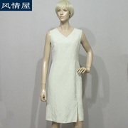 韩国原产女装，安乃安浅绿色连衣裙初夏款