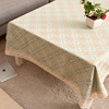 餐桌布布艺棉蕾丝长方形，现代简约欧式小清新格子田园风格茶几台布