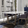 北欧大理石餐桌户型餐厅设计师简约实木长方形餐桌椅组合锐仕订制