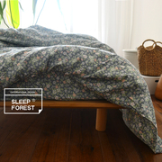 纯棉三件套双人床上用品四件套1.8 2m床被套睡眠植物保暖田园花卉