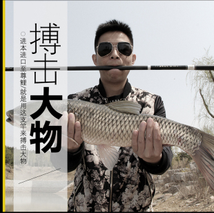 至尊鲤鱼竿日本进口碳素手竿超轻超硬4.5米5.4米钓鱼竿28调台钓竿