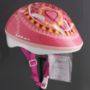 日本欧美外贸单儿童女孩轮滑滑板车骑行头盔多花色可调节9孔S XS