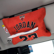 NBA汽车装饰遮阳板挂式抽纸盒车用篮球创意车载头枕固定麻纸巾盒