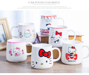 sanriohellokitty马克杯，凯蒂猫杯子卡通，陶瓷杯咖啡杯泡茶水杯