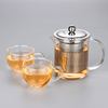 耐热玻璃茶壶350毫升不锈钢内胆，过滤花草茶壶，套装品茗小茶壶茶具