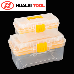 透明塑料工具箱，收纳盒置物盒，分层零件收纳整理盒
