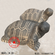 石雕乌龟龙龟母子龟雕刻 青石镇宅长寿龙头龟乌龟工艺品摆件