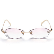 眼镜商务无框眼镜架女大框配成品近视眼镜纯钛进口钻石切片镜片薄