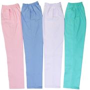 护士裤白色春夏季护士裤蓝粉绿色松紧腰工作裤子，四季款加肥加大码