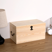 实木收纳箱手提式储物盒特大号实木防尘带盖杂物整理箱支持定制