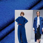 日本进口弹力宝蓝色圈圈羊毛，针织薄款秋冬纯色，服装布料连衣裙面料